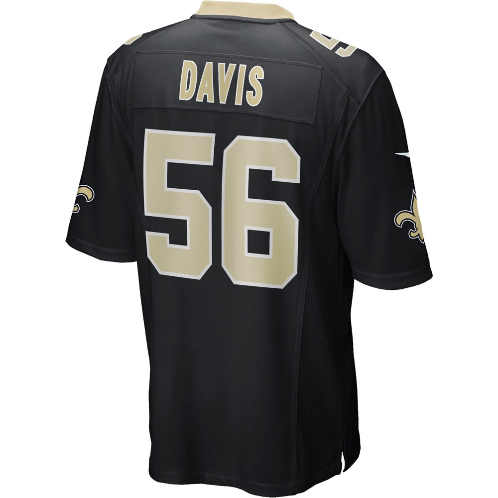 Men's New Orleans Saints Demario Davis Game Jersey Black