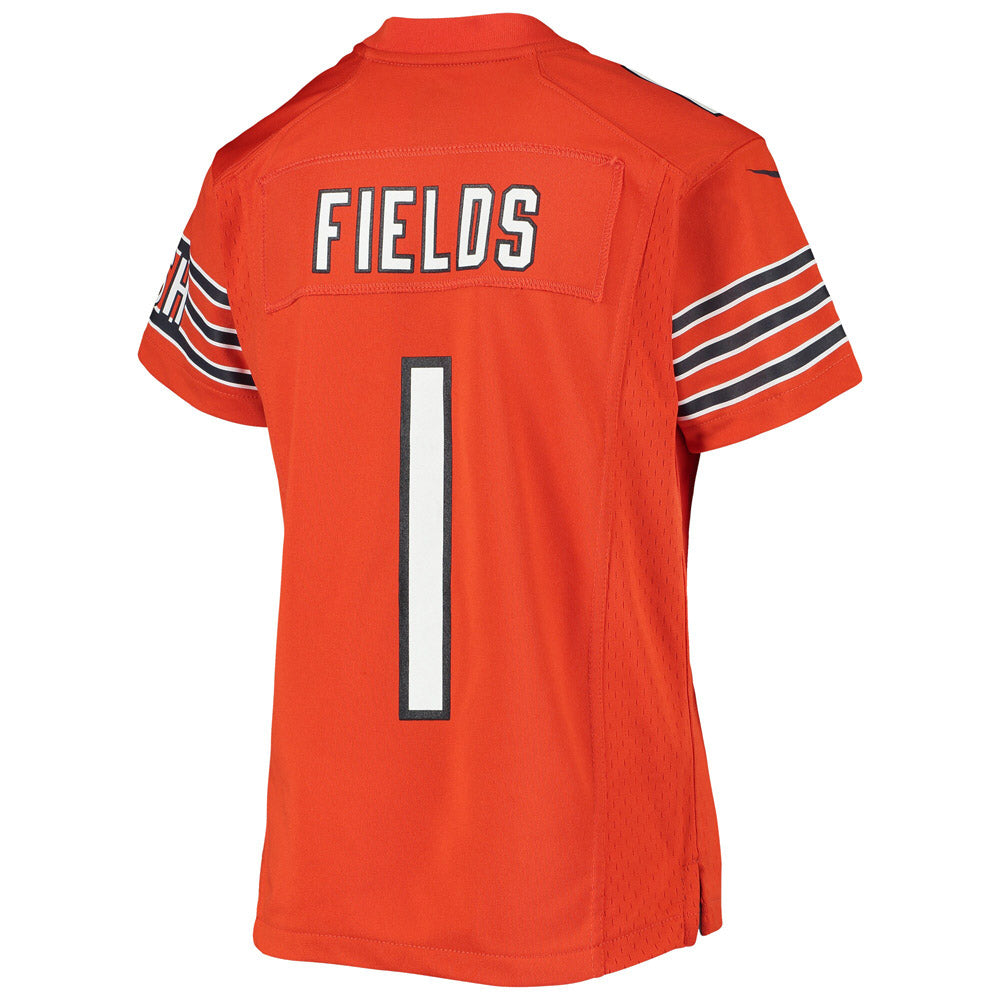 Youth Chicago Bears Justin Fields Game Jersey Orange